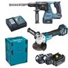 Kit Dlx2256Tj1 Smerigliatrice + Tassellatore 18V 3 Batt. 5Ah