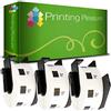 Printing Pleasure 3 x DK11218 Etichette Circolari adesive compatibile per Brother P-Touch QL-500 QL-570 QL-700 QL-720NW QL-800 QL-810W QL-820NWB QL-1050 QL-1100 QL-1110NWB | 24mm x 24mm | 1000 Etichetta per Rotolo