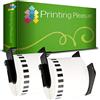 Printing Pleasure 2x Sostituzione Brother DK-22205 Rotolo Etichette Compatibile con Stampante Etichette Brother QL 700 QL 710 QL 500 QL 550 QL 800 62mm x 30.48m