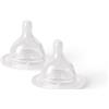MAM, Tettarelle a flusso extra lento, misura 0, adatte per neonati, in silicone SkinSoft, per biberon, adatte a tutte le bottiglie MAM e per l'alimentazione del bambino, confezione da 2