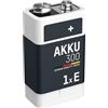 ANSMANN 1x Batteria ricaricabile 9V - Tipo 300mAh (min. 270 mAh) NiMH - Pila E-Block prericaricata