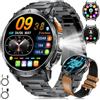 FITFLEX Smartwatch Uomo con Chiamata Bluetooth, 1,62 AMOLED Militare Orologio Smartwatch con 730mAh, Torcia LED, 110+ Modalità Sportive,Cardiofrequenzimetro e Sonno, Impermeabile 3ATM per iOS Android