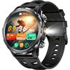 FITFLEX Smartwatch Uomo con 1000 mAh Chiamata Bluetooth, 1.7 HD Militare Orologio Smart Watch con Torcia LED,100+ Modalità Sportive,Cardiofrequenzimetro e Sonno,Impermeabile IP68 per Android iOS