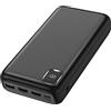 DRMARE Power Bank 50000 mAh, 22,5 W Caricabatterie portatile USB C a ricarica rapida con 4 uscite 2 ingressi, batteria da campeggio essenziale da viaggio con display LCD per iPhone, Samsung, Huawei