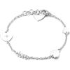 S'Agapõ Bracciale Donna in Acciaio e Cristalli con Simbolo Cuore | Collezione Fancy - SFC13