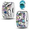 HappyStar charm argento 925,bead charm da donna, ciondolo combinato, I migliori regali per Sorelle e coppie, (perline distanziatrici incluse)