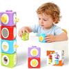 BelleStyle Giocattoli Montessori 1 Anno, Cubo Occupato 12 in 1 Giochi Sensoriali per Bambini 1 2 3 Anno, Giocattoli da Viaggio Giocattoli Educativi per l'apprendimento Regalo per Neonati 12-24 Mesi