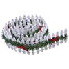 Generic Recinzione natalizia in miniatura - Recinzione in legno da 89 cm, barriera LED per villaggio delle fate, accessorio decorativo per le vacanze, scena per albero di Natale, scenario per feste per