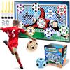JONRRYIN Set da Gioco con Pallone da Calcio per Bambini di 3 4 5 6 7 8 Anni, Porta da Calcio in Cortile per Interni ed Esterni con Palline in Velcro, Regalo di Compleanno per Ragazzi e Ragazze