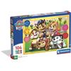 Clementoni - Puzzle per Bambini 104 Pezzi Supercolor, per Bambini 6+ Anni, Illustrazione con Personaggi Paw Patrol, Idea Regalo, Made in Italy, 38x27 cm, 25013