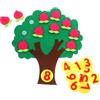 SUPVOX Giocattolo Educativo per L'apprendimento e Conteggio Non Tessuto Ragazzo Ragazza per Set Albero di Frutta e Numeri in Scuola Materna