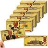 PartyYeah Trump - Banconota da 1000 dollari con rivestimento in oro mille 24 k Trump Legacy, edizione limitata di milioni di dollari, grande regalo per collezionisti di monete e repubblicani