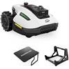 MAMMOTION YUKA mini 2 1000 Robot Rasaerba con Garage mini & Supporto per Autolavaggio, LiDAR 360° + Visione AI, DropMow, Senza Filo Perimetrale, Nessuna Perdita di Segnale, Senza RTK, per 1000m²