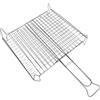 EMPOTEC Griglia per Cottura Barbecue BBQ 40x45 cm Graticola Incrociata in Acciaio Ottima qualità con Piedini