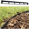 GARDENIX Bordo da giardino in plastica, 12 metri, con 36 picchetti di ancoraggio, bordo per prato, flessibile, bordo di erba, 45 x 80 mm