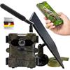 Technaxx 4G Wildcam TX-189 + pannello solare da 5W - video Full HD da 4MP, rilevamento di movimento PIR fino a 12m, batteria da 18000 mAh, visione notturna, connessione 4G, angolo di visione di 100°
