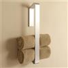 Designfabrik Hamburg | Porta asciugamani adesivo senza forare | Portasalviette bagno moderno | Appendi asciugamani autoadesivo per ospiti | Design minimalista | Grigio argento