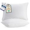 Utopia Bedding Cuscini Letto (Set di 2), 50 x 70 cm Guanciali Letto Coppia, 3D Fibra di Poliestere (Bianco)