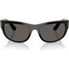 Ray-Ban Mega Balorama, Occhiali Unisex-Adulto, Nero/Grigio Scuro, 63 mm