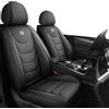 Chifeng Set di 2 coprisedili per auto in pelle PU, adatti per BMW 1 3 5 Series X1 X2 X3 X4 X5 X6 universali impermeabili (nero)