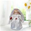 Bambola di porcellana da sposa da 15,75 pollici, scultura, decorazione per