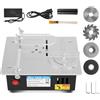 Strixorn Mini sega da tavolo multifunzione, 96 W, sega da tavolo rotonda per artigianato, 7 posizioni Power Portable Electric Wood Cutting Benchtop Cutter per legno, con 4 lame (B)
