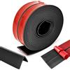 RANJIMA Battiscopa morbida, autoadesiva, nastro di protezione dei bordi, impermeabile, in silicone PVC, flessibile, per porte, finestre, pareti (nero, 20 mm x 20 mm x 8 m)