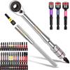 GEINXURN Set di 33 mini chiavi a cricchetto, 28 pezzi, 25 mm, S2, in acciaio magnetico (Phillips/Pozidriv/Torx/Hex), attacco esagonale e bussola esagonale magnetica, per auto, bicicletta