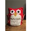 Unbekannt Fermaporta a forma di gufo rosso, altezza 20 cm, fermaporta