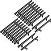 MARGUERASW Margueras - Pack of 20 Stainless Steel Kitchen Cupboard Door Handles - 128mm - Black T-Bars with Screws