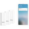 Netatmo DTG-FR - Rilevatore di vibrazioni senza fili monoblocco per porte e finestre, confezione da 3