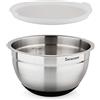 Barazzoni 810160020 Bowl acciaio inossidabile 18/10 Ø20Cm X H12,6Cm con Cop, 18/10-Silicone