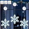 Lustaled luci per finestre di Natale, 3Pack fiocco di neve a forma di appendere a batteria 2 modalità con ventosa, Timer finestra fiocco di neve luci per Xmas Party Wedding Home Decorations