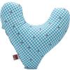 POWER INN Cuscino per il petto Hope, circa 32 x 34 cm, cuscino a forma di cuore per alleviare il dolore dopo la mastectomia, morbido cuscino per avambraccio o ascella, 100% cotone (azzurro/bianco)