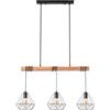 LEDKIA LIGHTING LEDKIA Lampada a Sospensione Metallo Sardo 3 Faretti Nero