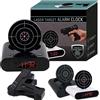 Generic Sveglia con Pistola e Bersaglio con Gioco di Tiro - Sveglia Digitale Interattiva con Timer di Tiro, Senza Funzione di Ritardo, Sveglia da Comodino con Registrazione Personalizzata e Display LED per
