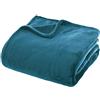 Generico Plaid Coperta Soffice Pile Caldo Letto Divano Colori Moderni Mod.PLAID MORBIDO 130X160 BLU