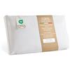 EMTEX Cuscino Letto DOPPIO COMFORT ANTIBATTERICO Lato PIUMA D'OCA/MICROFIBRA Lato MEMORY FOAM Viscoelastico SFODERABILE 100% COTONE Antipiuma Made in Italy (1, BIANCO)