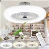 SWANEW Ventilatore da Soffitto con Lampada, 2 pezzi 80W Ventilatori a soffitto con illuminazione e telecomando, Vento e Temperatura del Colore Regolabile LED Fan Plafoniera φ55cm