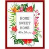 MG Design Cornice 40x50 cm - colore Rosso, in legno, con vetro acrilico - da appendere in verticale o in orizzontale, senza sfondo, per foto, poster, puzzle