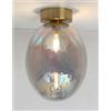 Illuminando UVA PLAFONIERA CON SFERA IN VETRO IRIDESCENTE E BASE IN 4 COLORI LAMPADINA ATTACCO G9 MODERNA