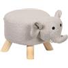 Kesper - Pouf design elefante - ca. 47 × 25 × 25 cm - legno di pino FSC - poliestere - fino a 50 kg - montato - 17451