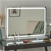 Ereousa Specchio Trucco con Luci, 3 modalità Luce, 80 x 55 cm Specchio Trucco, Durevole Specchio con Luci Make Up