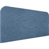 DHOME Testiera Imbottita Liscia Curva in Tessuto Aqualine Altezza 70cm da Parete Fonoassorbente Testiere Assorbenti Testata Letto Camera da Letto (Blu, 160cm)