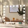 Ereousa Specchio Trucco con Luci, 3 modalità Luce, 80 x 62 cm Specchio Trucco, Durevole Specchio con Luci Make Up, Specchio Make Up con 17 Lampadine LED