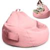 MeYuxg Pouf XL, Bean Bag per adulti, Solo Rivestimento (Senza Imbottitura),100 x 120 cm, per Pouf Sacco Adultes con chiusura lampo, per esterni Living Room Decor (Rosa)