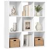 Xinyvee Cubi da parete, Espositore, Libreria da scrivania, Cubotti da parete, Scaffale basso, 9 Cubi, Libreria bianca per Soggiorno o Ufficio, 93x29,5x93 cm