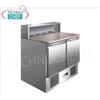 FORCAR - Saladette Refrigerata 2 Porte, piano in Granito con vano 5 Bacinelle GN 1 6, Temp.+2Â° +8Â°C