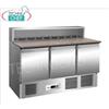 FORCAR - Saladette Refrigerata 3 Porte, piano in Granito con vano 8 Bacinelle GN 1 6, Temp.+2 +8C