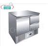 FORCAR - Tavolo Frigo Refrigerato 1 Porta+2 Cassetti, Temp.+2 +8C, lt.240, Statico, Classe E